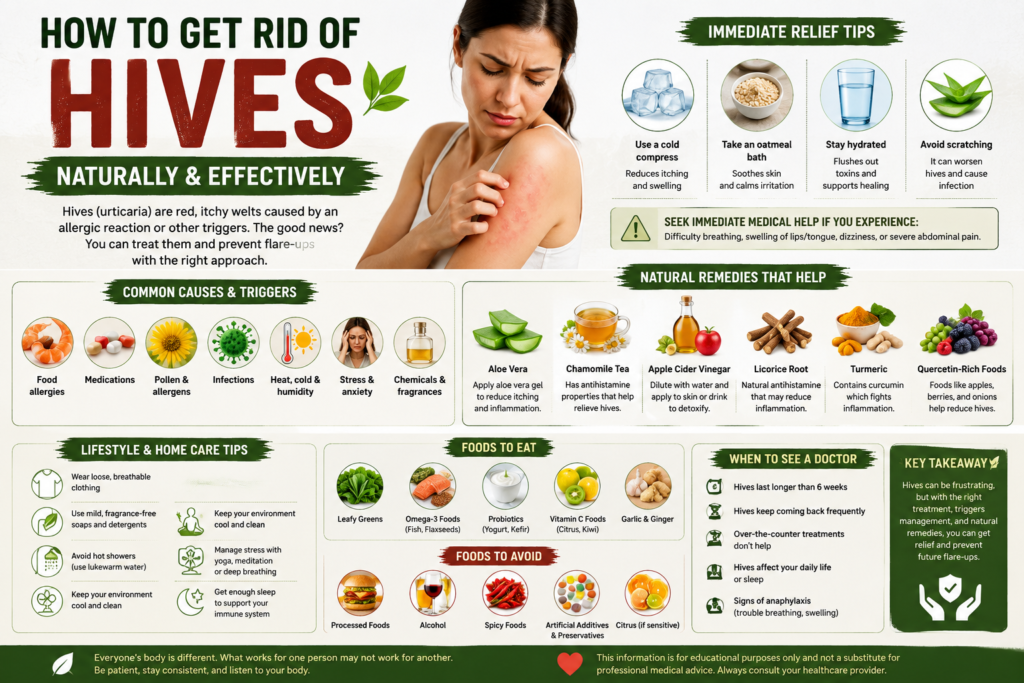 how to get rid of hives