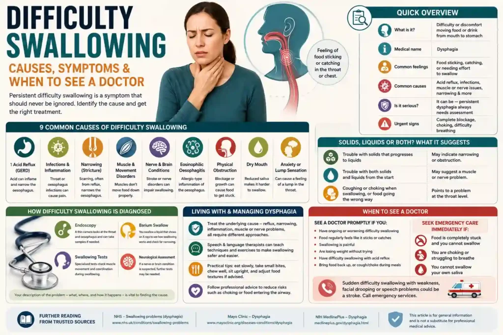 difficulty swallowing
