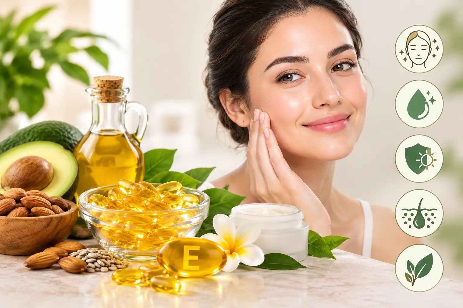 Vitamin E for skin